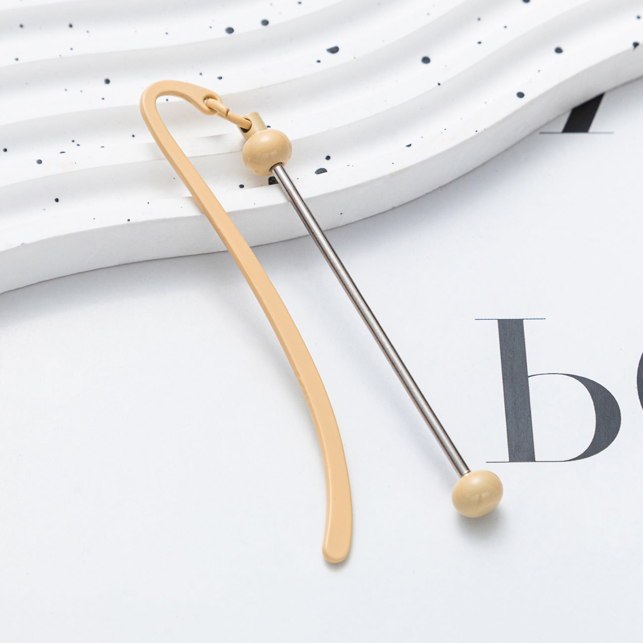 Wholesale Solid Color Beadable Bookmarks Metal DIY for Beadable Bar